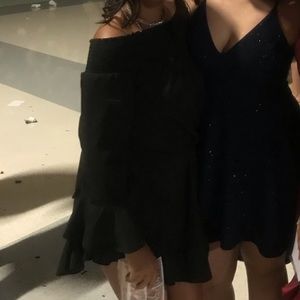 Off shoulder bell sleeve dress